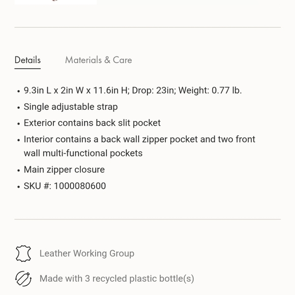 De Young Crossbody Bag THE SAK Pine Green Pebbled Leather NEW - Picture 6 of 6